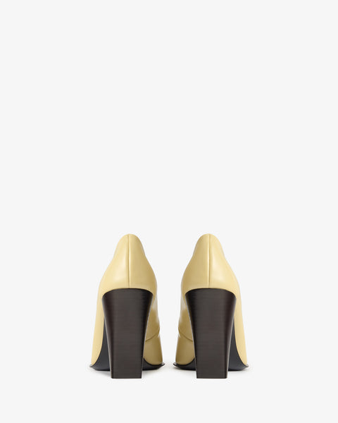 Fete Pump in Beige Brushed Leather