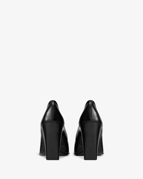 Fete Pump in Black Brushed Leather