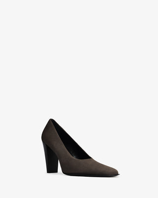 Fete Pump in Cacao Suede Leather - Second Image