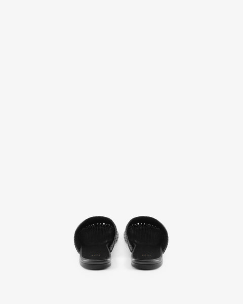 Floor Slide Black Woven Leather