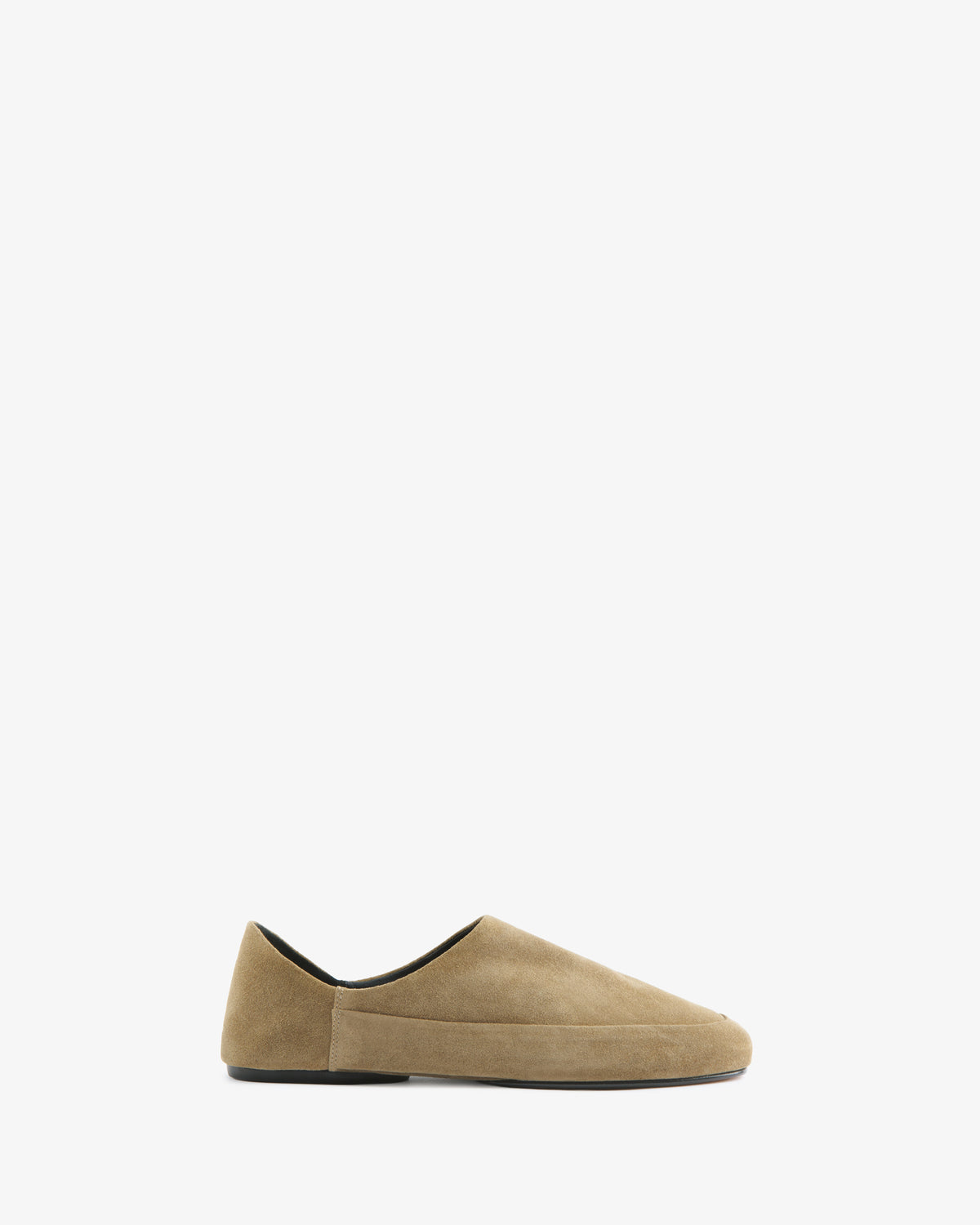 Floor Slipper Beige Suede Leather