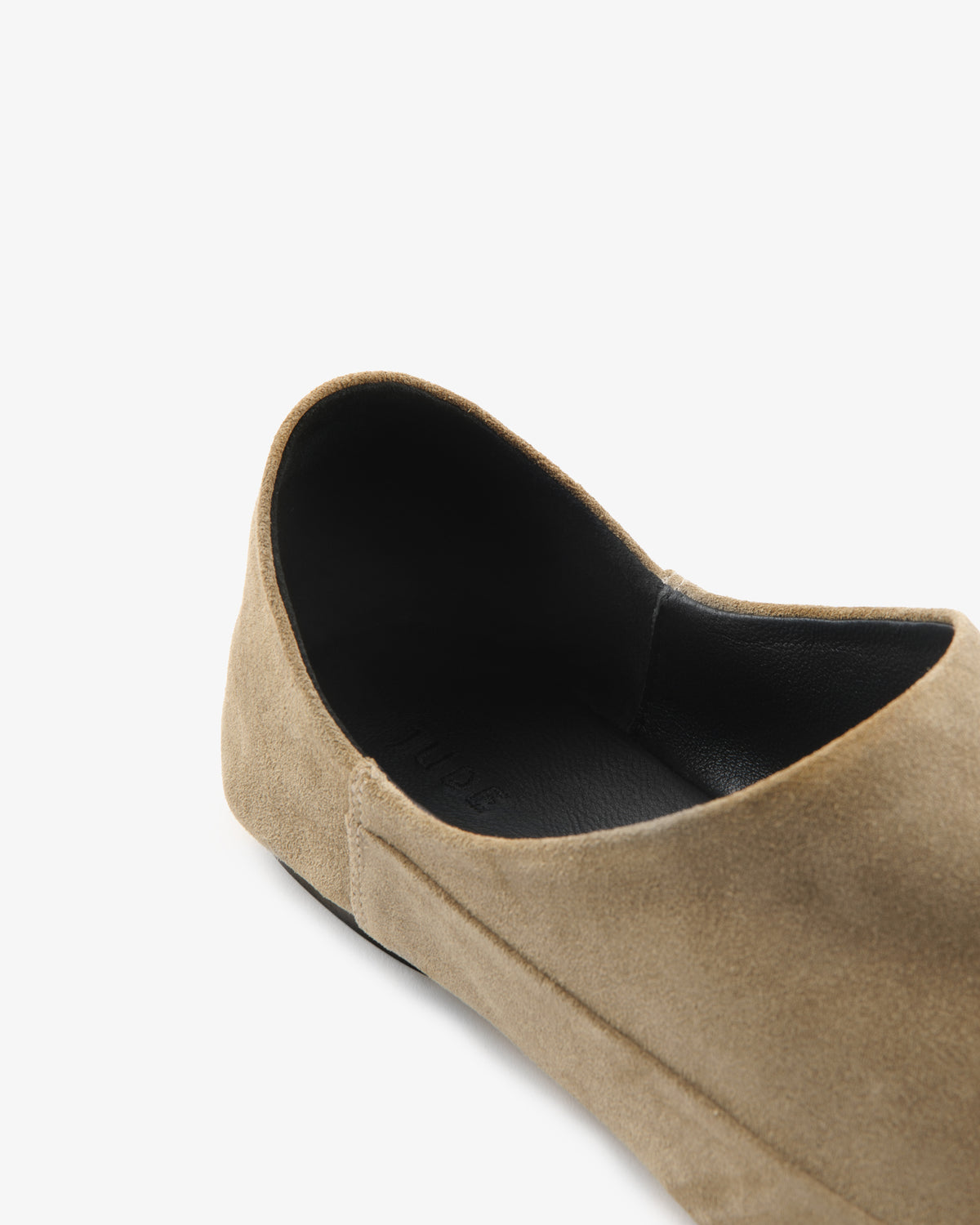 Floor Slipper Beige Suede Leather