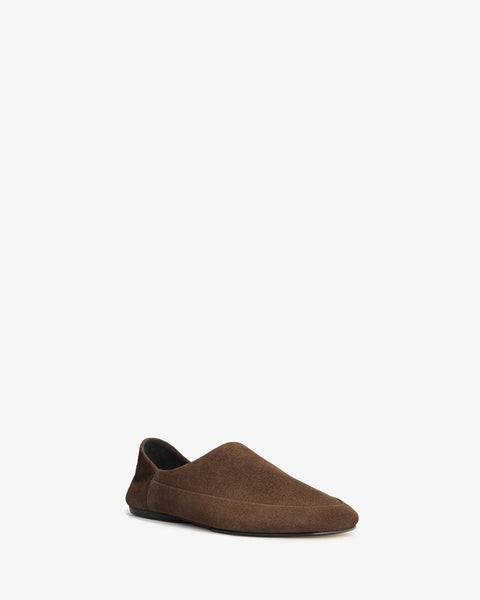 Floor Slipper in Mocha Suede Leather - Second Image