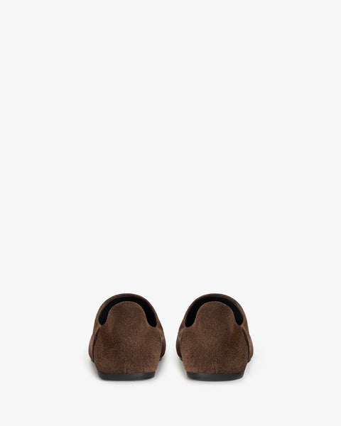 Floor Slipper in Mocha Suede Leather