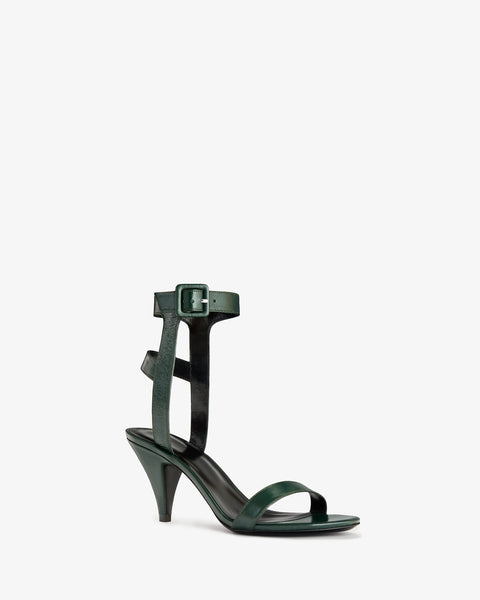Fume Sandal in Forest Green Leather