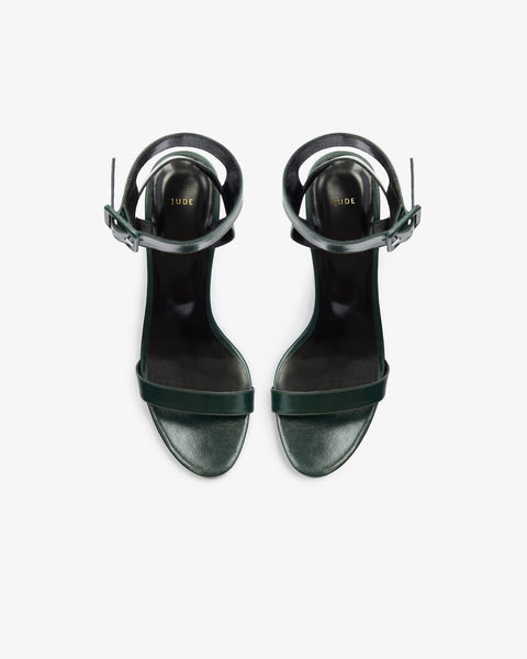 Fume Sandal in Forest Green Leather