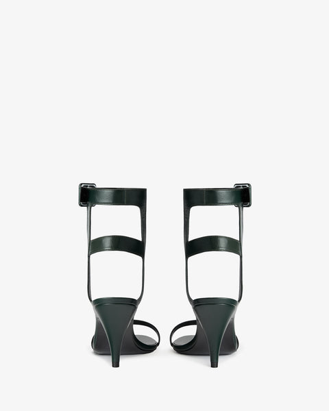 Fume Sandal in Forest Green Leather
