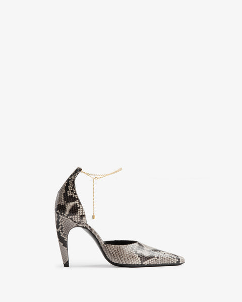 Faith Pump Stone Python Leather