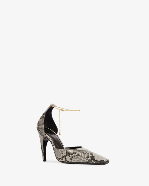 Faith Pump Stone Python Leather