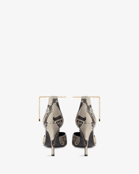 Faith Pump Stone Python Leather
