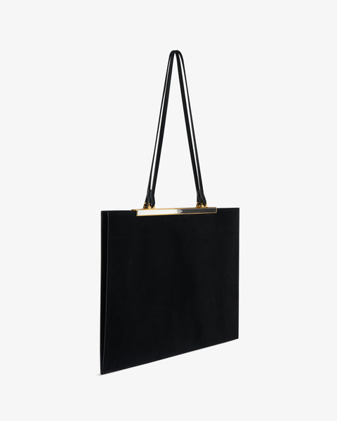 Gaia Bag Black Nubuck Leather