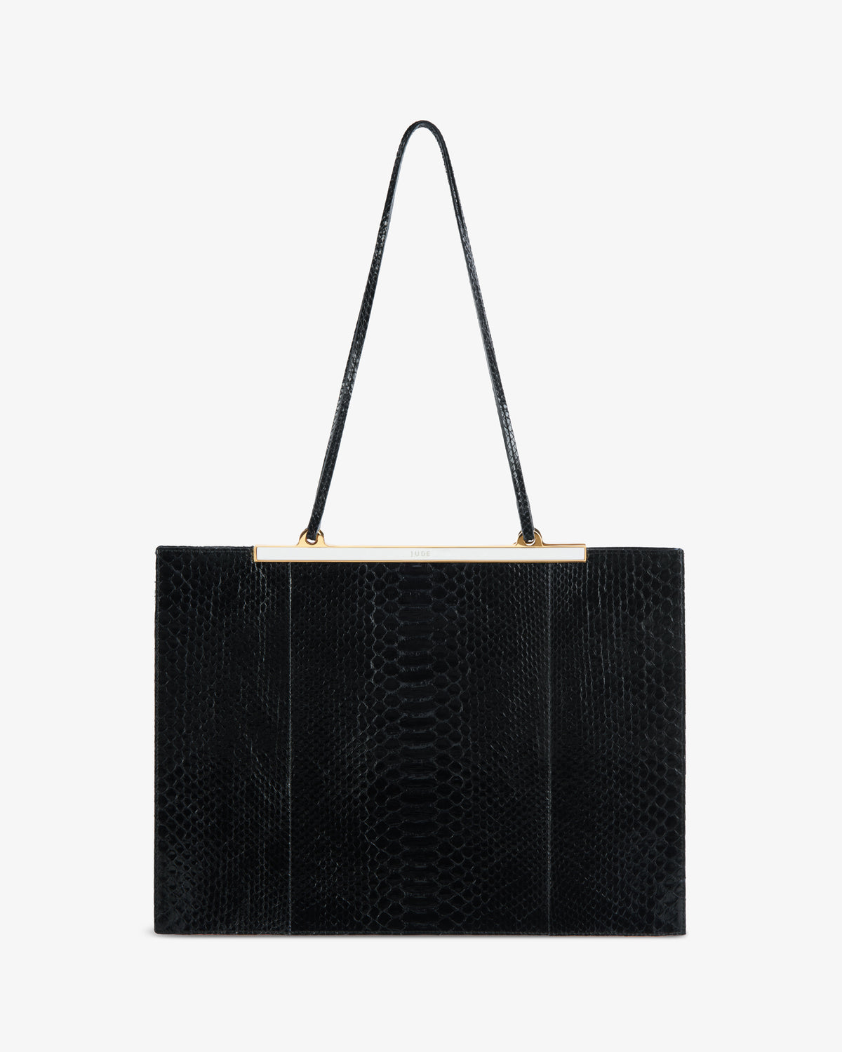 Gaia Bag Black Python Leather