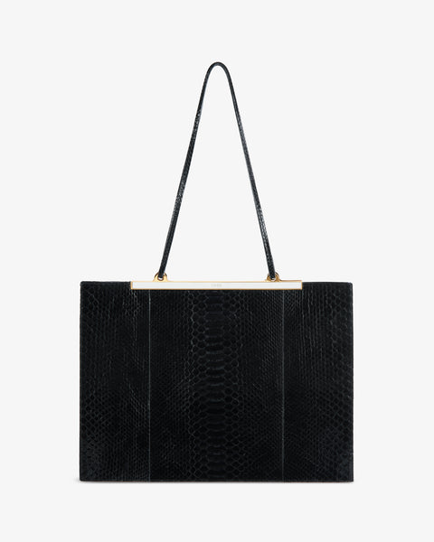 Gaia Bag Black Python Leather