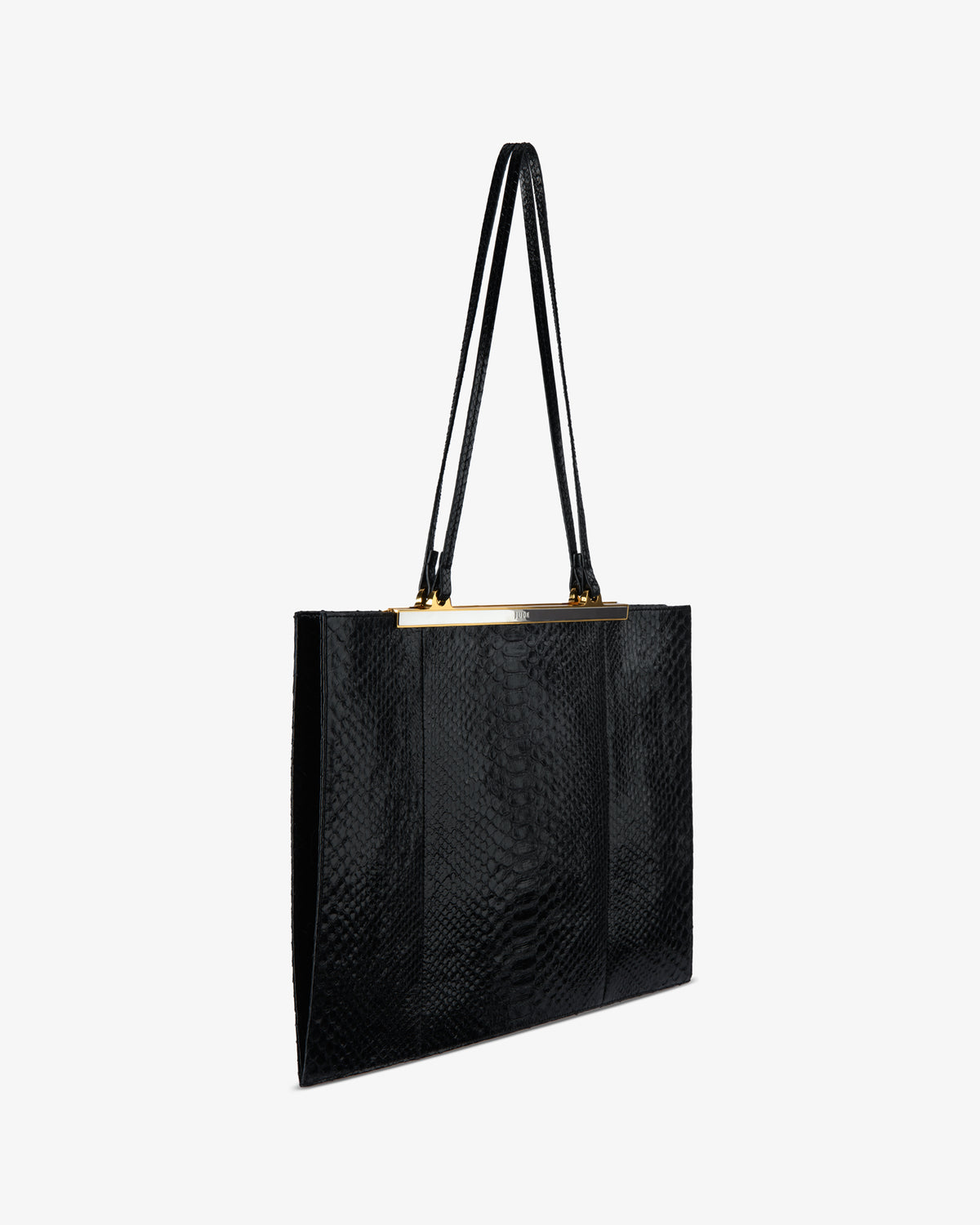 Gaia Bag Black Python Leather