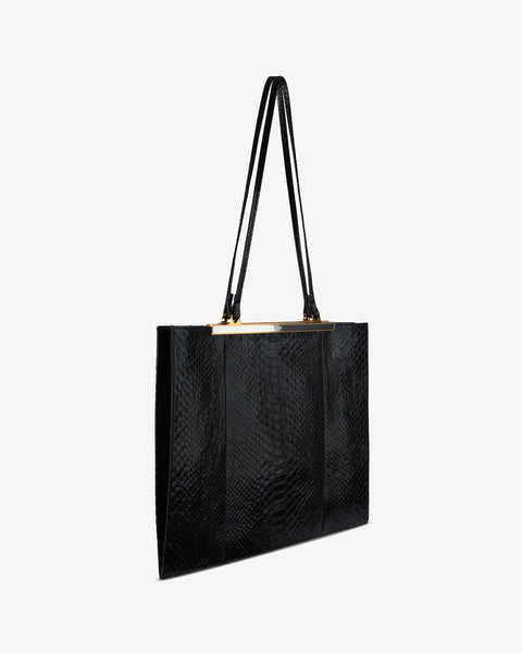 Gaia Bag Black Python Leather
