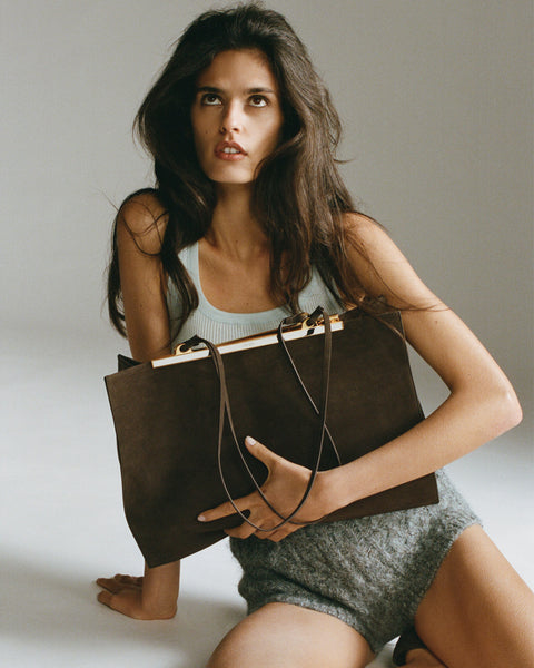 Gaia Bag Brown Nubuck Leather