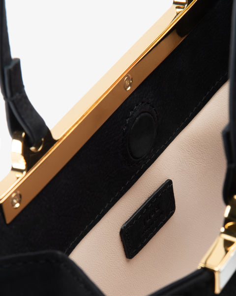 Gaia Mini Bag Black Nubuck Leather