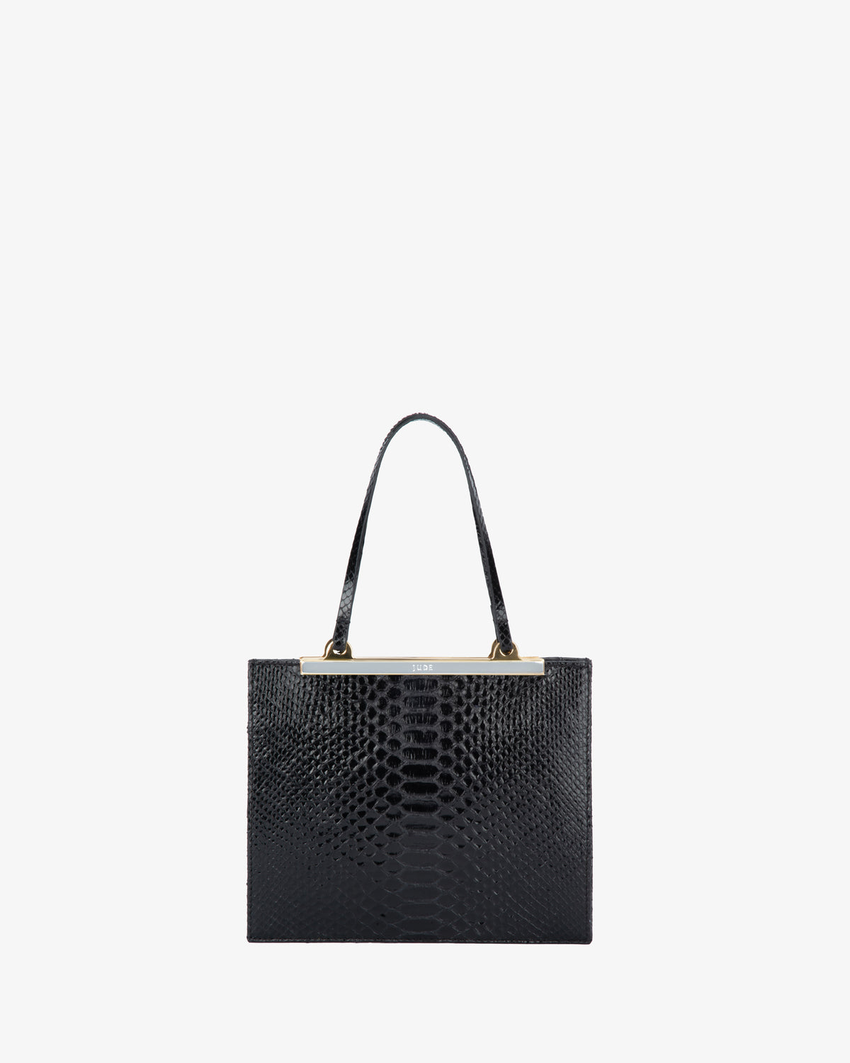 Gaia Mini Bag Black Python Leather
