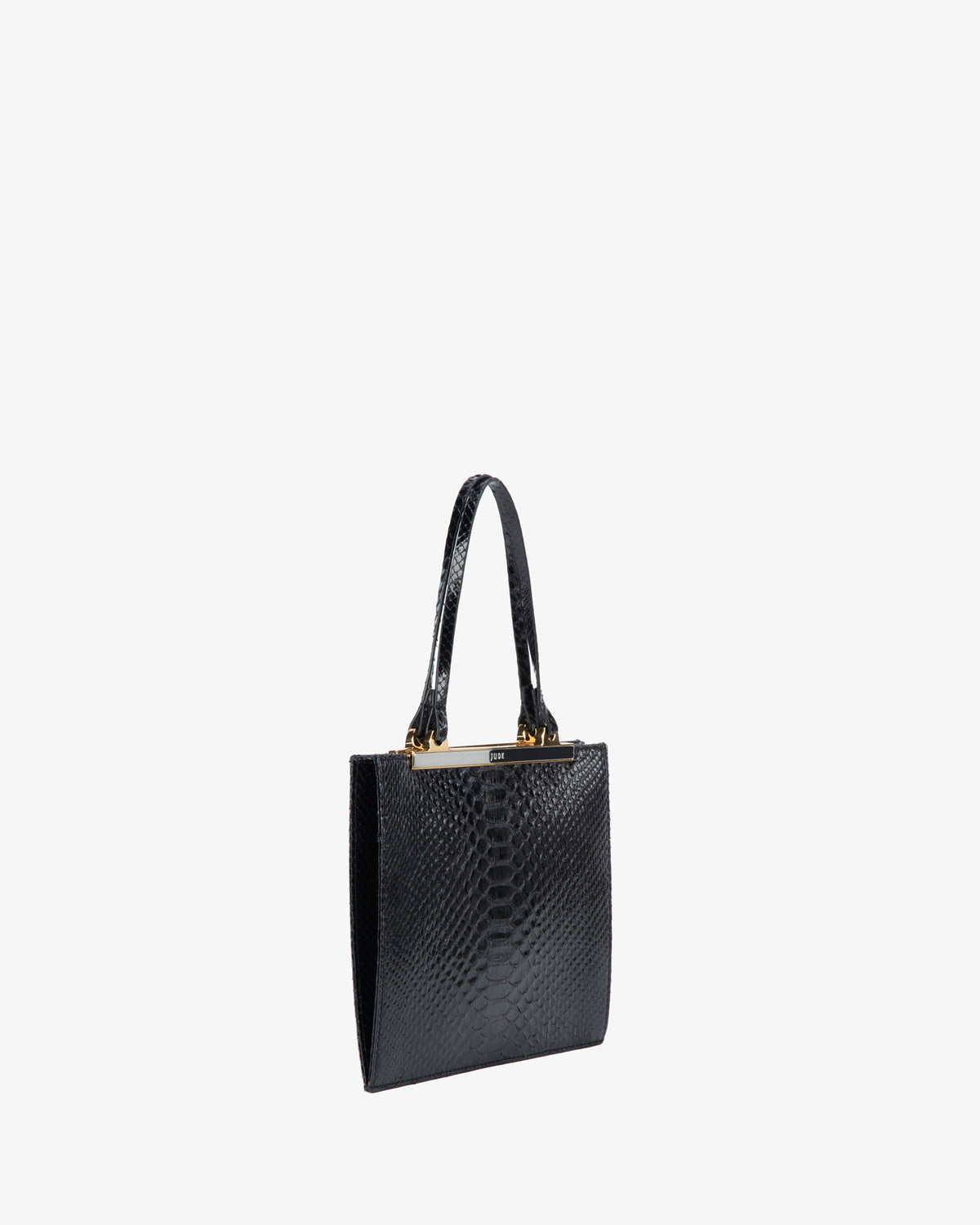 Gaia Mini Bag Black Python Leather