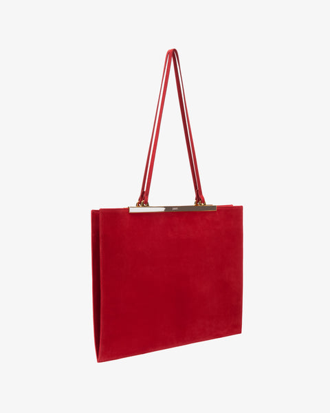 Gaia Bag Red Nubuck Leather