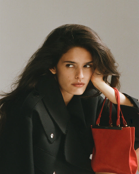Gaia Mini Bag Red Nubuck Leather
