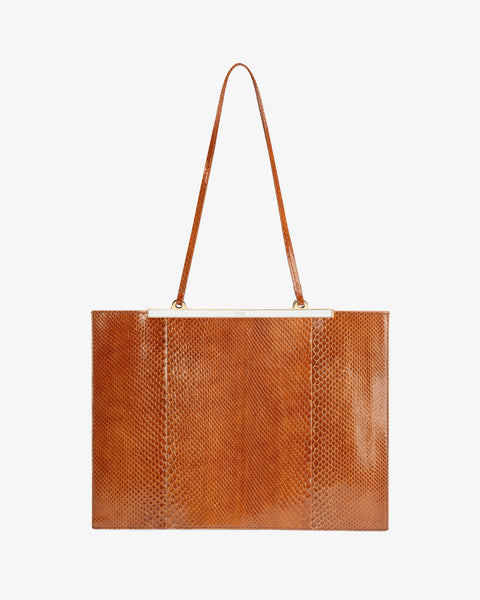 Gaia Bag Tan Python Leather