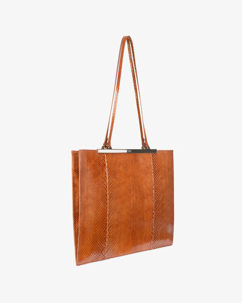 Gaia Bag Tan Python Leather