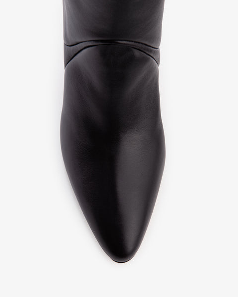 Haze Knee Boot Indigo Creased Leather