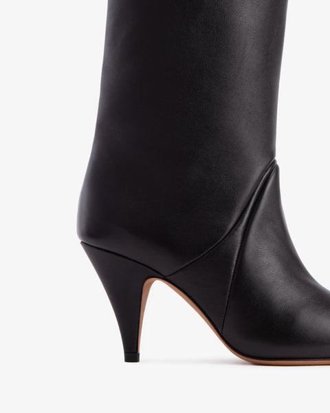 Haze Knee Boot Indigo Creased Leather