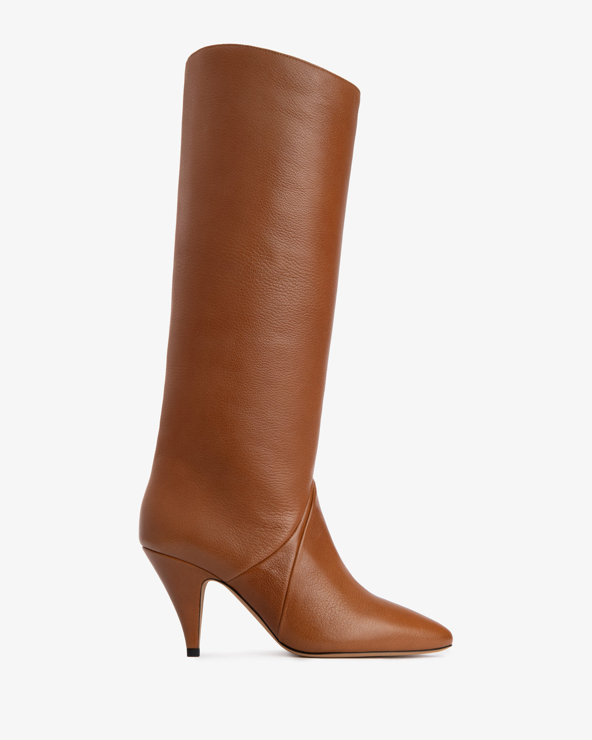 Haze Knee Boot Tan Grained Leather