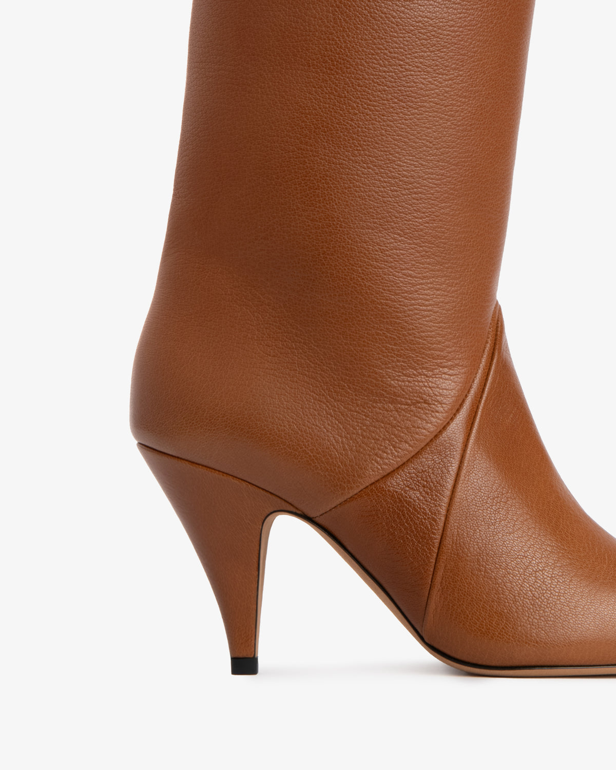 Haze Knee Boot Tan Grained Leather