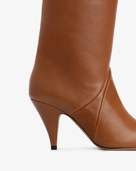 Haze Knee Boot Tan Grained Leather