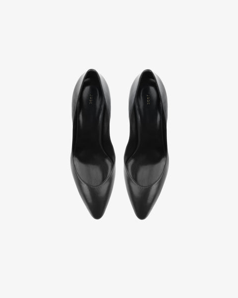 Haze Pump in Black Creased Leather
