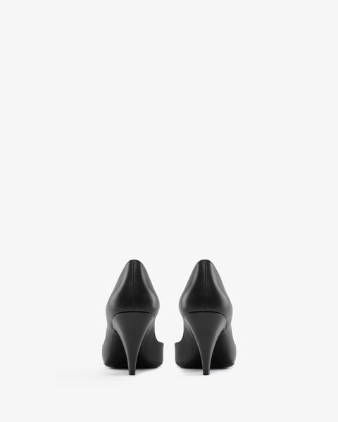 Haze Pump in Black Creased Leather