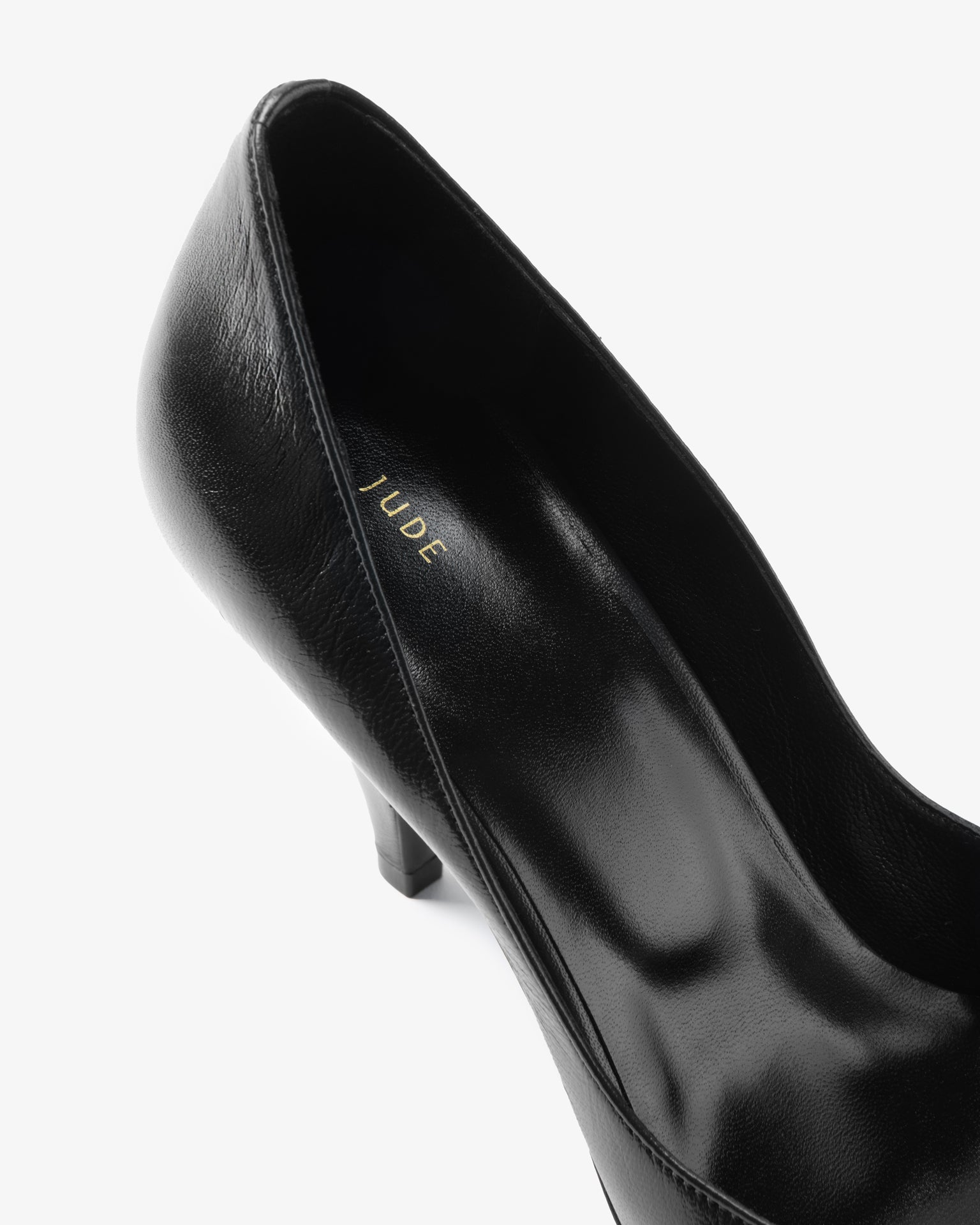 Haze Pump in Black Creased Leather – JUDE