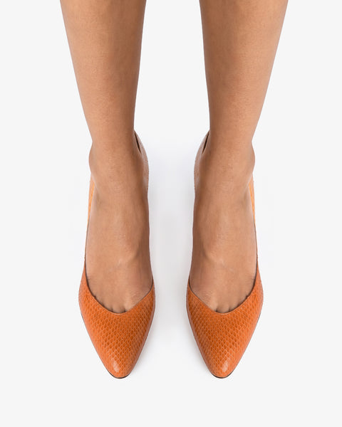 Haze Pump Tan Python Leather