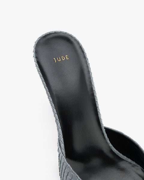 Haze Sandal Grey Python Leather