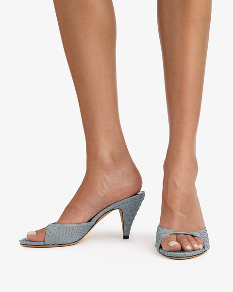 Haze Sandal Grey Python Leather