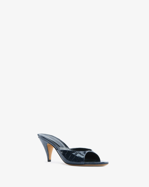 Haze Sandal Ink Croc Embossed Leather