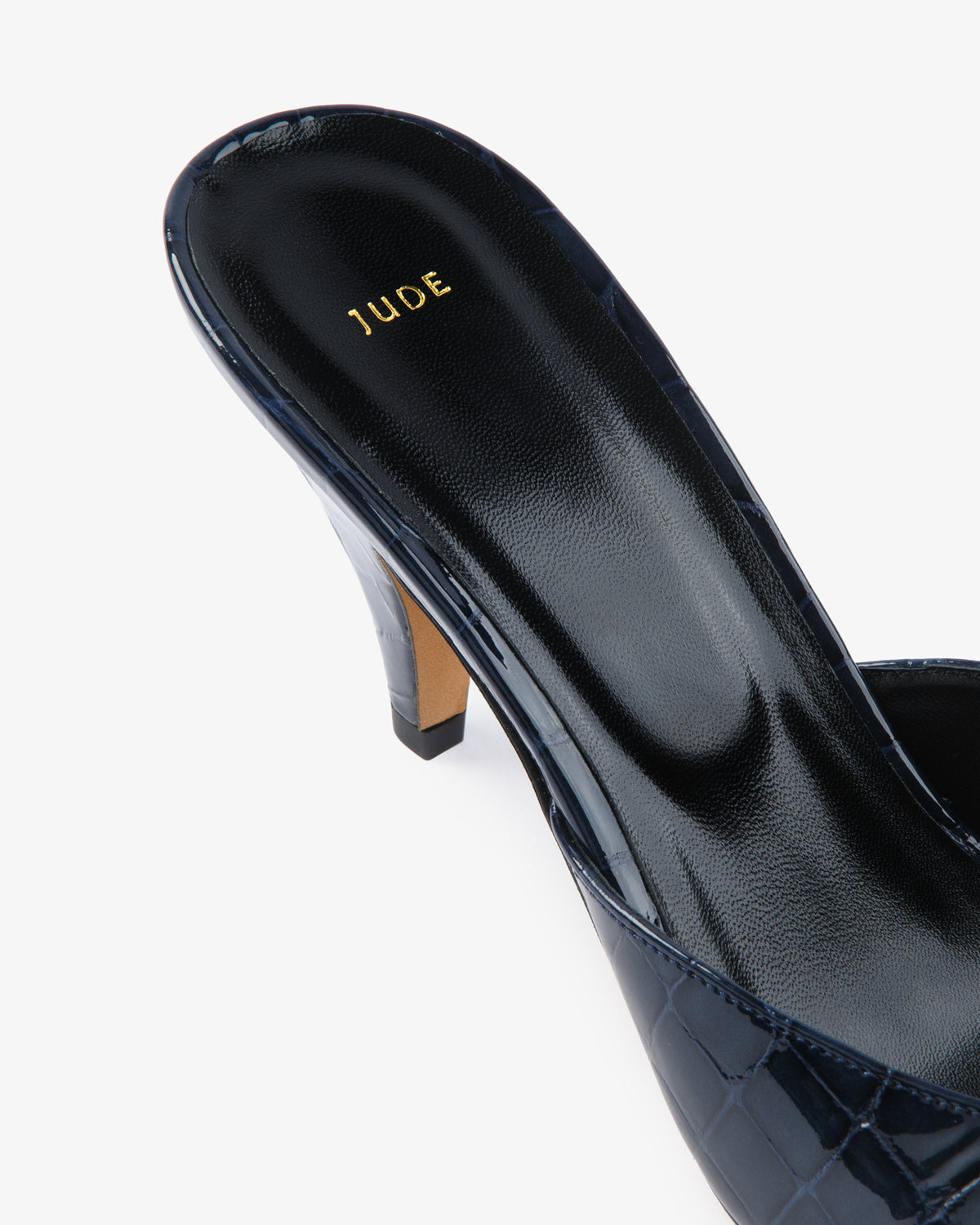 Haze Sandal Ink Croc Embossed Leather