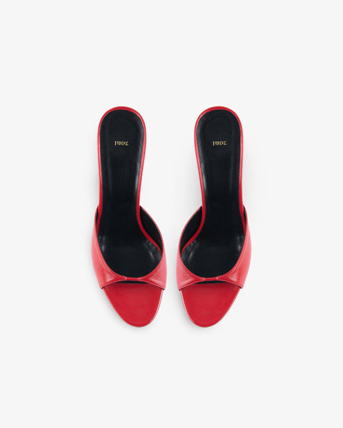 Haze Sandal Red Creased Leather