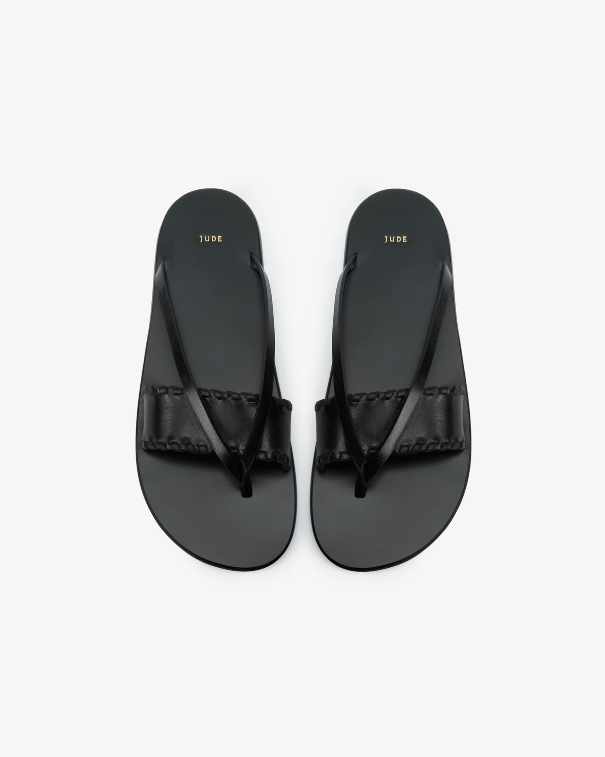 Helena Flat Black Leather