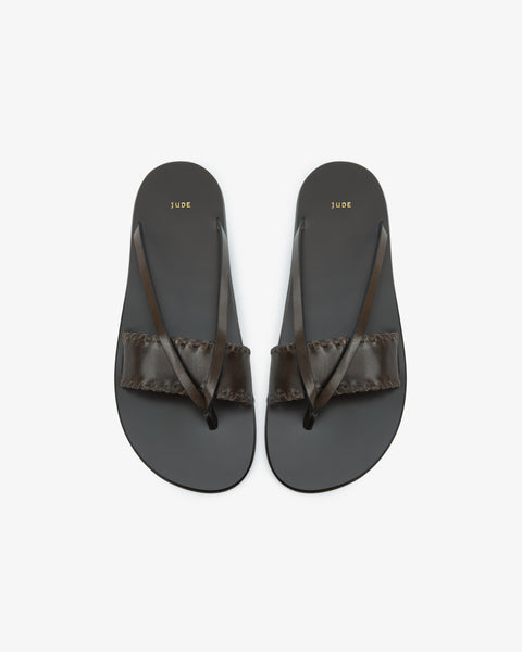 Helena Flat Mocha Leather