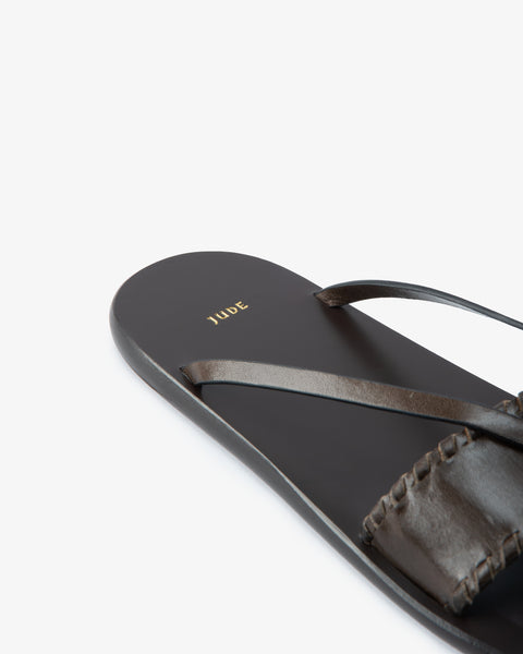 Helena Flat Mocha Leather