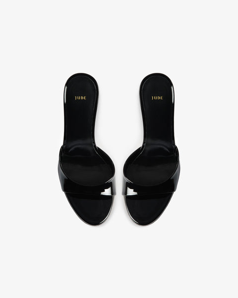 Hew Mule Black Patent Leather