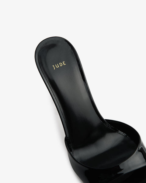 Hew Mule Black Patent Leather