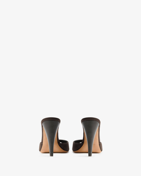 Hew Mule Brown Nubuck Leather
