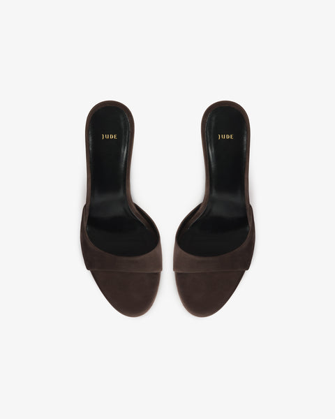 Hew Mule Brown Nubuck Leather
