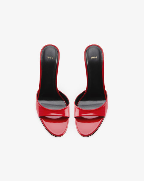 Hew Mule Red Patent Leather