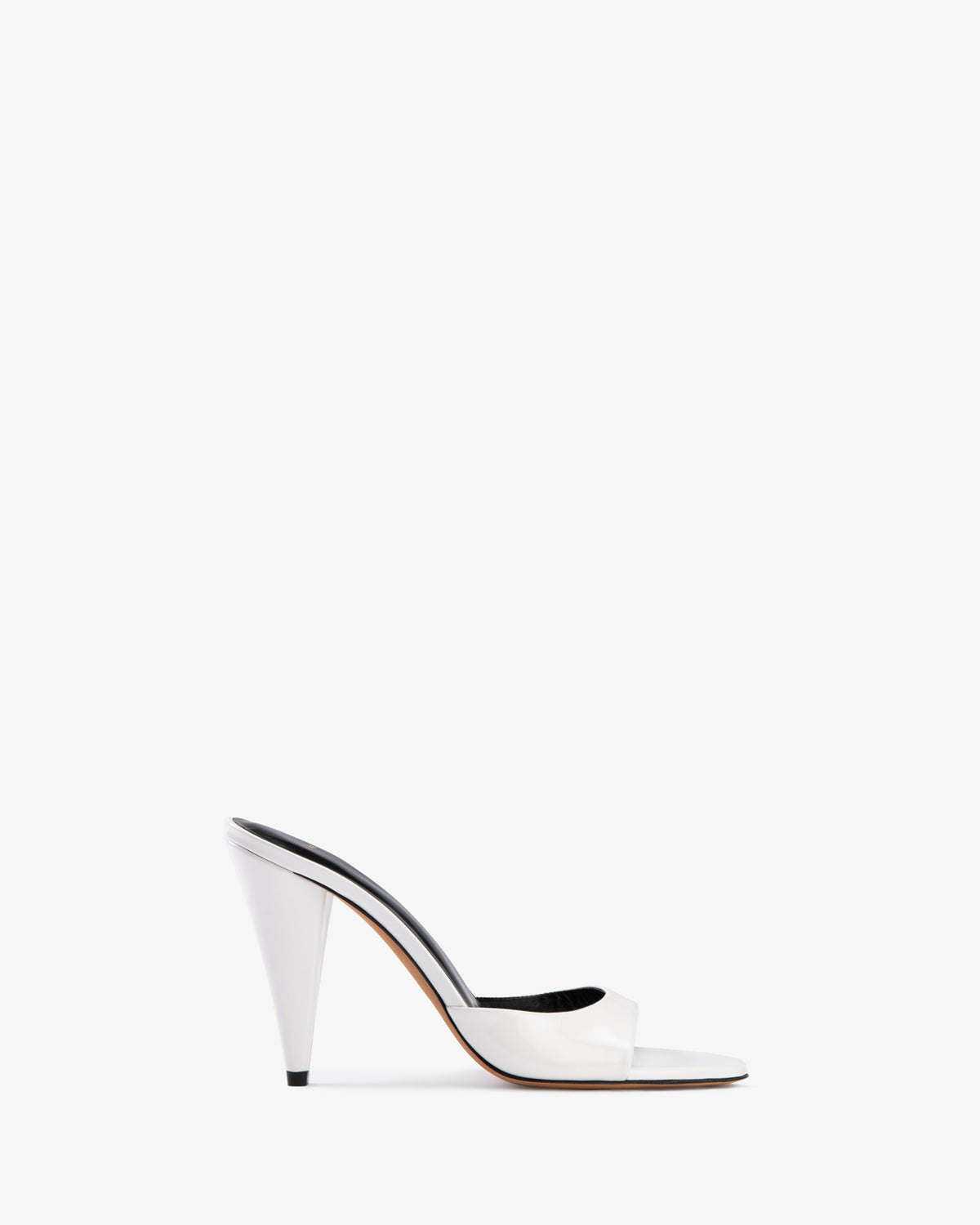 Hew Mule White Patent Leather